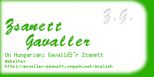 zsanett gavaller business card